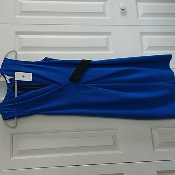 Kenneth Cole Blue Samantha Sheath Dress M - Picture 1 of 9